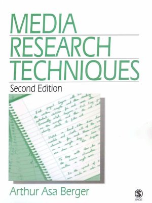 cover image of Media Research Techniques